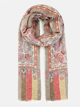 Wool Kalamkari Printed Shawl Neutral Two-Tone